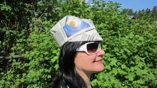 How to make Origami cap from newspaper
