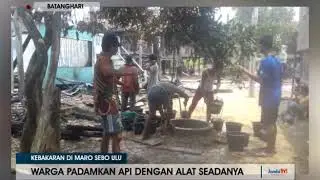 TIGA RUMAH WARGA DESA TEBING TINGGI LUDES TERBAKAR