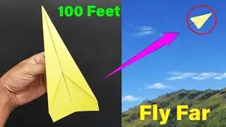 100-feet fly far -origiMi Hawai 😲✈️ plane with for me tutorial short notebook paper card =superstar