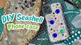 DIY Seashell Phone Case 🫧🐚✨ #seashellphonecase #diy #phonecase