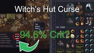 Cursing my items at the witch's hut - Stoneshard