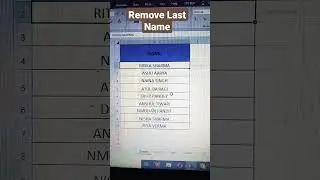 How to Remove Last Name in Excel.