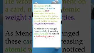How The Periodic Table Was Born? #shorts #periodictable