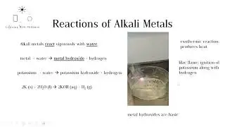 Reactions of Alkali Metals (KS3 and GCSE chemistry)