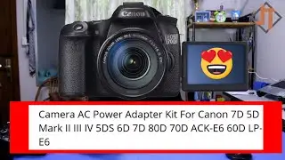 Camera AC Power Adapter Kit For Canon 7D 5D Mark II III IV 5DS 6D 7D 80D 70D ACK E6 60D LP E6