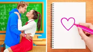 TRIK SEKOLAH KEREN DARI TIK TOK || DIY Keren dan Trik Seni untuk Kembali ke Sekolah oleh 123 GO!