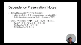 Lecture 17 Part 7 Dependency Preservation and BCNF Decomposition