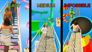 Amanda Water Slide - Easy, Medium, Impossible #1