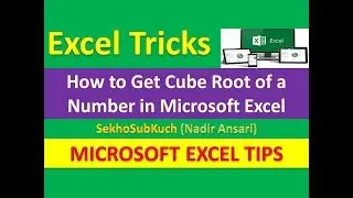How to Get Cube Root of a Number in Microsoft Excel : Excel Tips and Tricks [Urdu / Hindi]