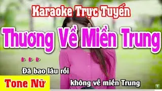 Thương Về Miền Trung Tone Nữ - Beat Chuẩn Dễ Hát - Nhạc Sống Thanh Ngân