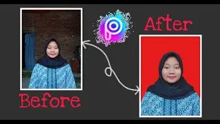 TUTORIAL|| Edit Pas Foto Latar Merah Dengan Cepat. picsArt
