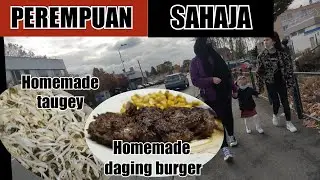 PEREMPUAN SAHAJA (PENGUSAHA TAUGEY & RESEPI DAGING BURGER)
