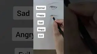 How to draw anime eyes - different expressions 