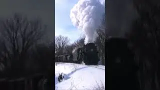 PM 1225 Pulls Freight In The Winter