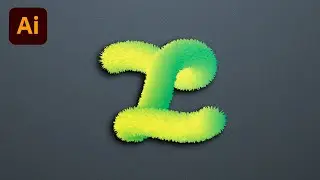 How to Create Realistic Fur Effect on Letter Logo in Adobe Illustrator || Adobe Illustrator Tutorial