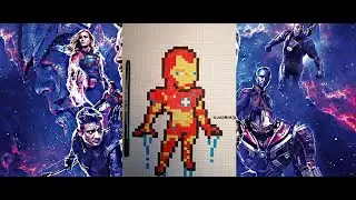 Pixel art Iron Man