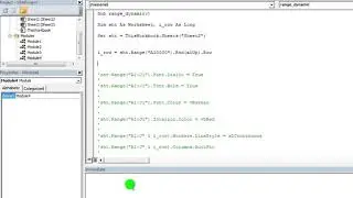 VBA code Ms Excel data formatting (border,font,date,time, currency,%percent, alignment etc)