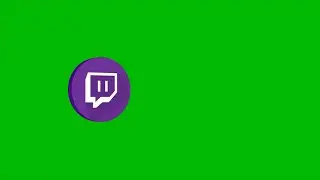 Twitch 3D Logo Green Screen