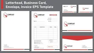 Free All in One Letterhead, Business Card, Envelope, Invoice Templates for Illustrator or CorelDraw