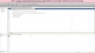 MATLAB- Functions for Handling Arrays
