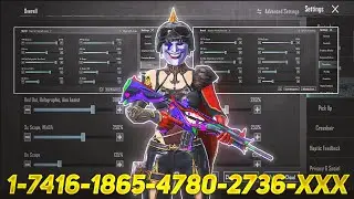 New Update 3.7⚡Best Sensitivity Code + Control Settings Pubg Mobile/Bgmi Sensitivity 2025