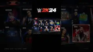 WWE 2K24 Main Menu User Interface 