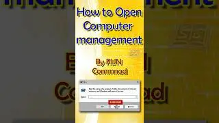 Open Computer management by run command 