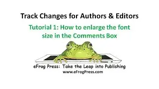 Track Changes for Authors & Editors: How to enlarge the font size in Comments Box