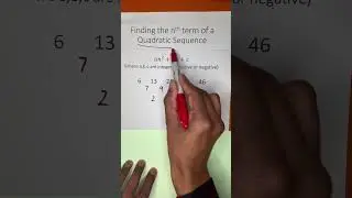 Day 6/30 finding the nth term of a #quadraticsequence #mathinar #gcsemathsrevision