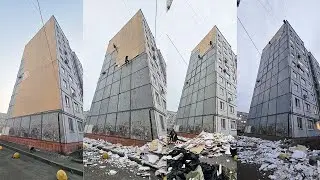 Аварийный демонтаж наружной теплоизоляции