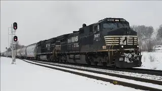 A couple of trains around Minnesota feat 4 train meet