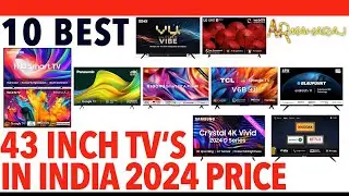 📺 Top 10 Best 43 Inch TV's iN India 2024 | ✨ 43 Inch Tv Price | SONY, SAMSUNG, LG,VU, Panasonic