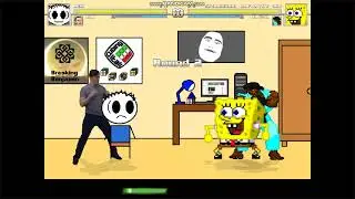 MUGEN: Ned (Me) & Jerma vs NeoZekrom & SpongeBob