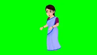indian wife walking green screen video