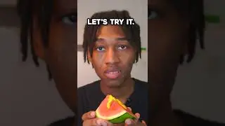 Trying Watermelon with Mustard