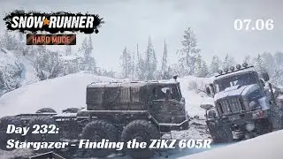 SnowRunner Hard Mode - R07 E06 - Stargazer : Finding the ZiKZ 605R
