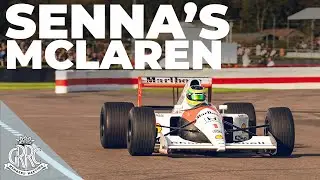 Ayrton Senna's championship winning car screams round Goodwood | 78th Members' Meeting