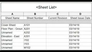 Revit 101 | Part 14 | Sheet List Schedule