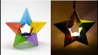 Qolbun Salim | Making stars with colored paper