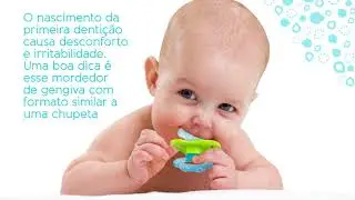 Mordedor com massageador de gengiva  Buba - Top Brinquedos