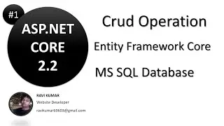 #1 Crud Operation in ASP.NET Core using Entity Framework Core and MS SQL Database