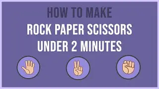 How To Make A Rock Paper Scissors Game Under 2 Minutes (Unity)