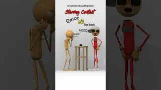 Emot VS The Rock 😟🤯😫 | Staring Contest (Animation Meme) 