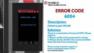 Troubleshooting errors 6000-6009 on the Raise3D Pro3 & Pro3 Plus | Error code resolution