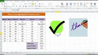How to use aggregate formula in excel | aggregate formula in excel #excelformula #aggregate #excel