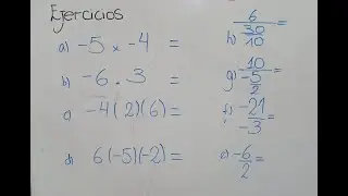 Cómo multiplicar y dividir→números enteros