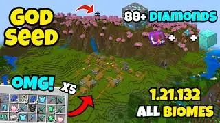 Insane GOD SEED for Minecraft (Bedrock & PE) 5 Blacksmiths & All Biomes - 1.21.132