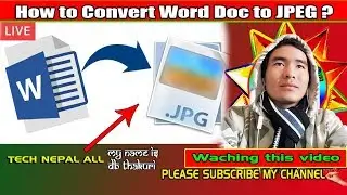 How to Save/Convert MS Word 2013 File as JPEG/Image Nepali Tutorial