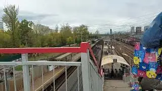 ПРИБЫТИЕ ЭЛЕКТРОПОЕЗДА ЭП2Д 0060 НА СТАНЦИЮ БЕСКУДНИКОВО.