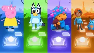 Peppa pig 🆚 Bluey Bingo 🆚 Pocoyo 🆚 Blippi Who Is Best 🎯😎